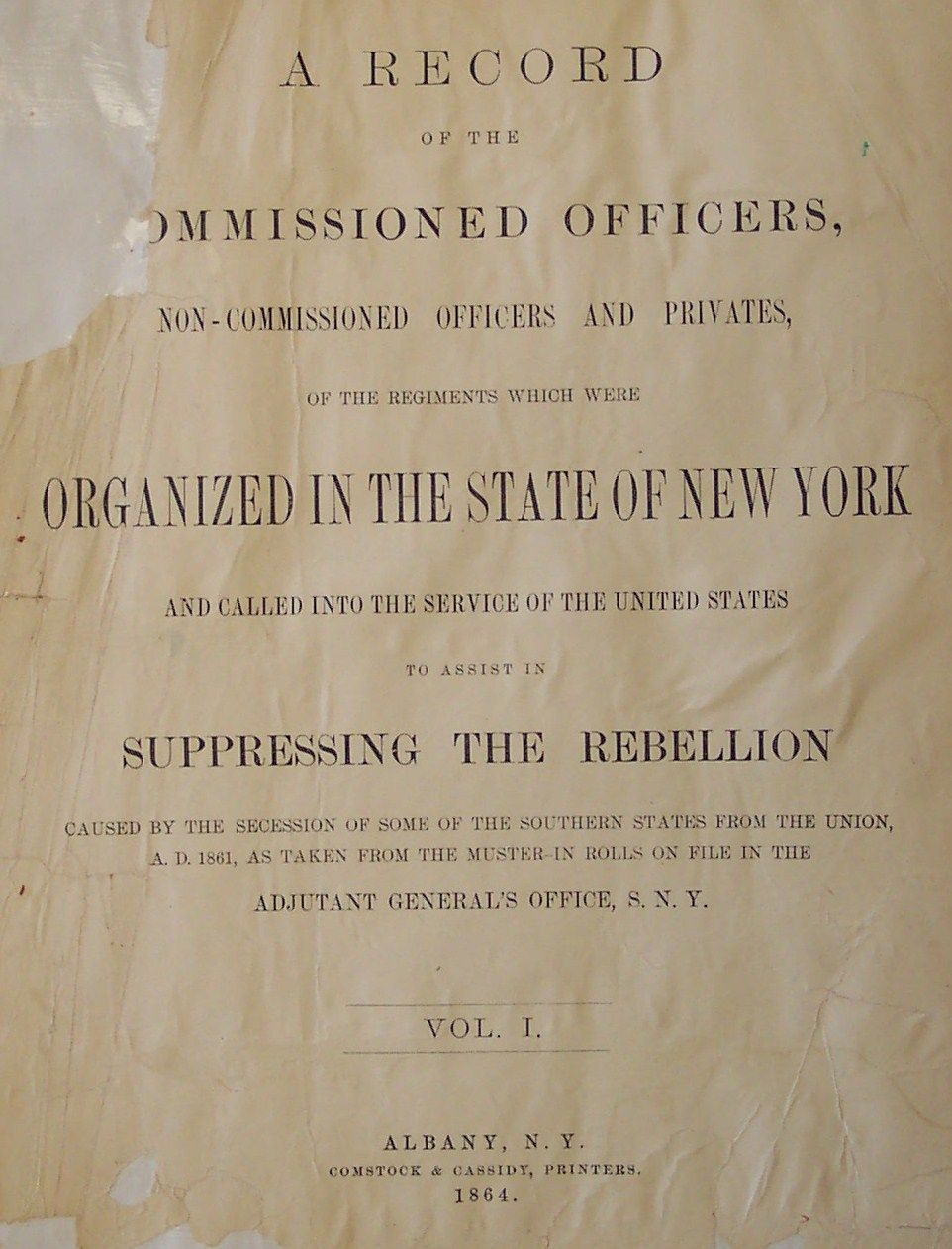 New York Civil War Muster Rolls New York Civil War Muster Rolls